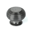 Pewter Beehive Cabinet Knob 40mm | From The Anvil-Cabinet Knobs-Yester Home
