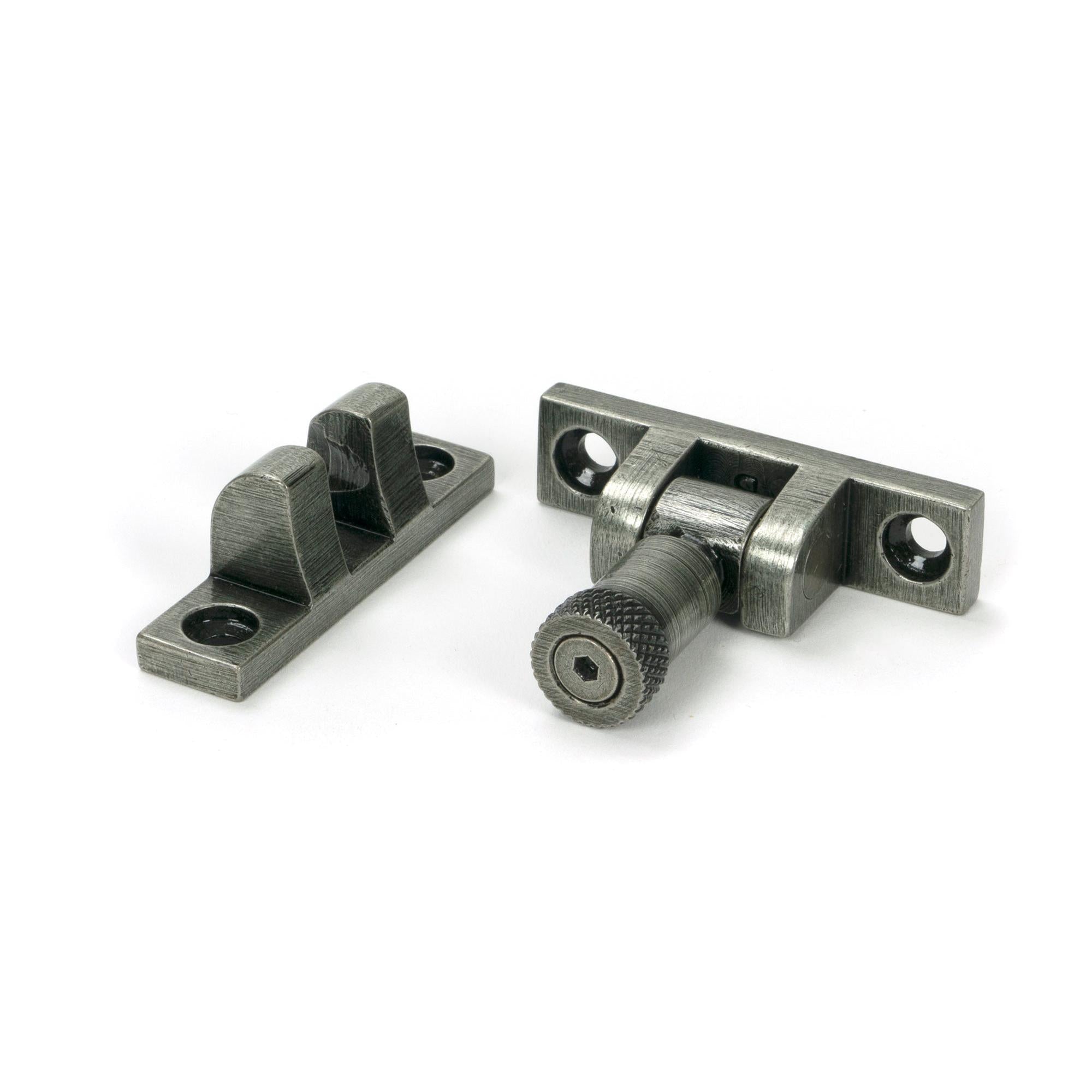 Pewter Brompton Brighton Fastener - Narrow (Square) - Brighton Fasteners - From The Anvil - Yester Home
