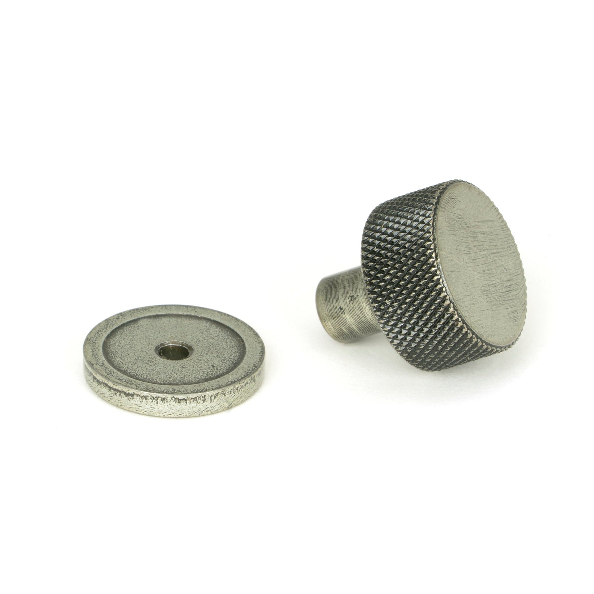 Pewter Brompton Cabinet Knob - 25mm (Plain) | From The Anvil-Cabinet Knobs-Yester Home