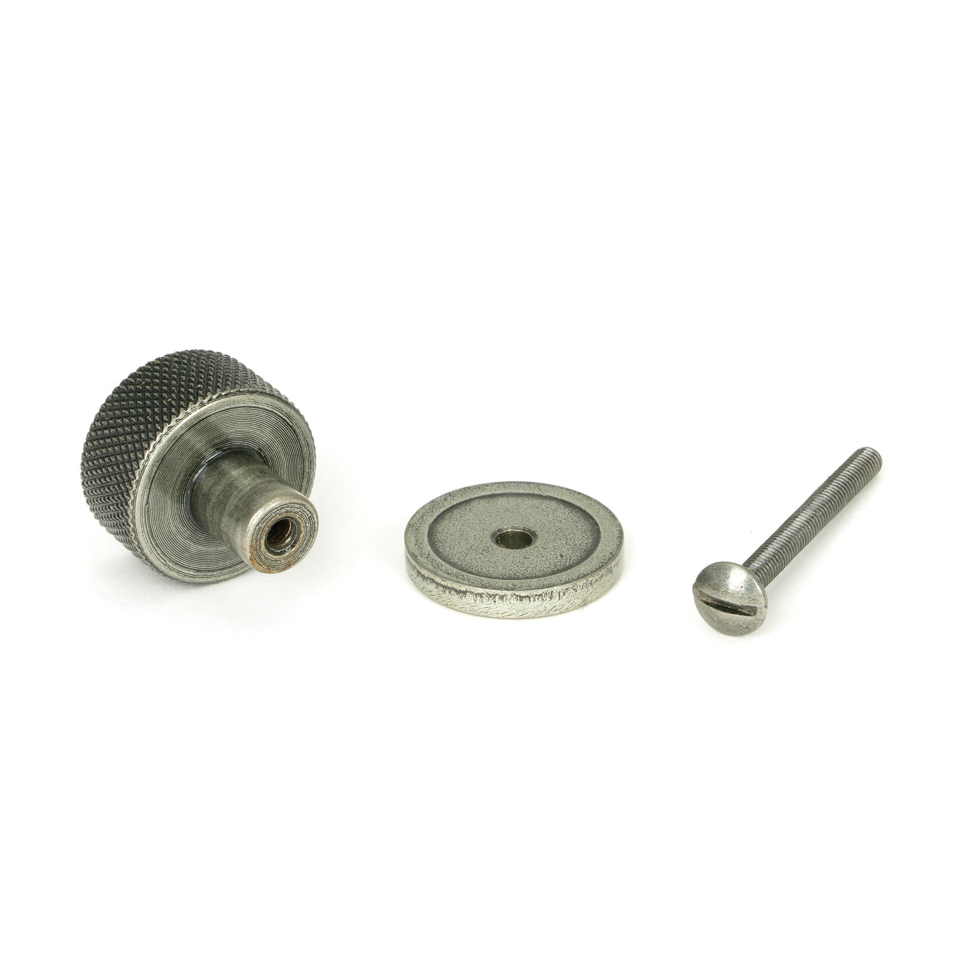 Pewter Brompton Cabinet Knob - 25mm (Plain) | From The Anvil-Cabinet Knobs-Yester Home