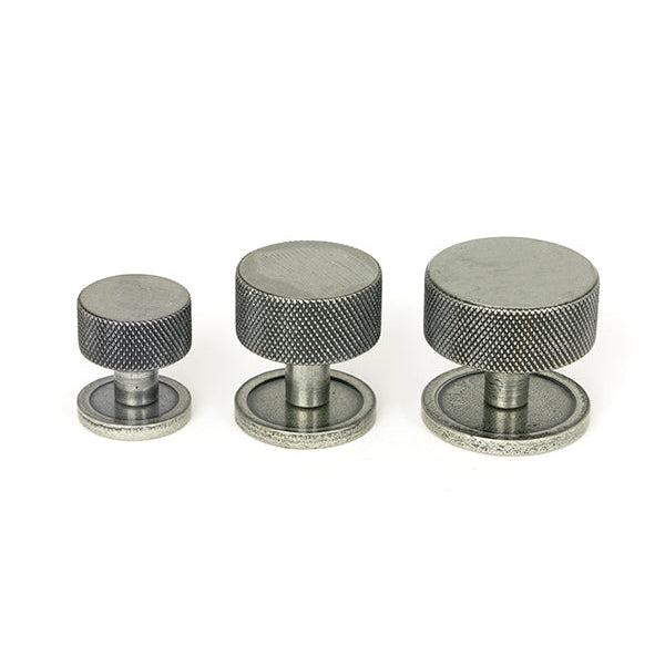 Pewter Brompton Cabinet Knob - 25mm (Plain) | From The Anvil-Cabinet Knobs-Yester Home