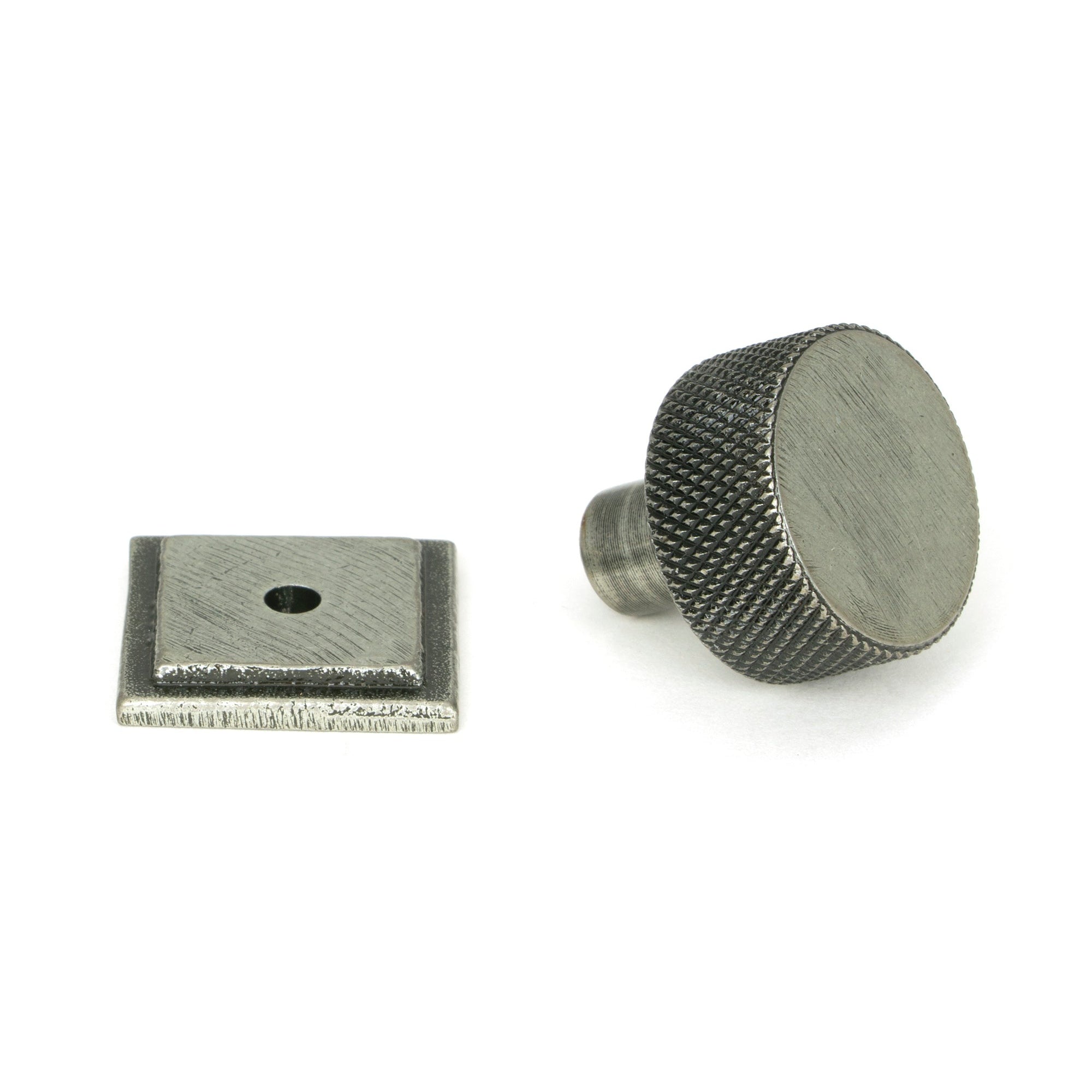 Pewter Brompton Cabinet Knob - 25mm (Square) | From The Anvil-Cabinet Knobs-Yester Home
