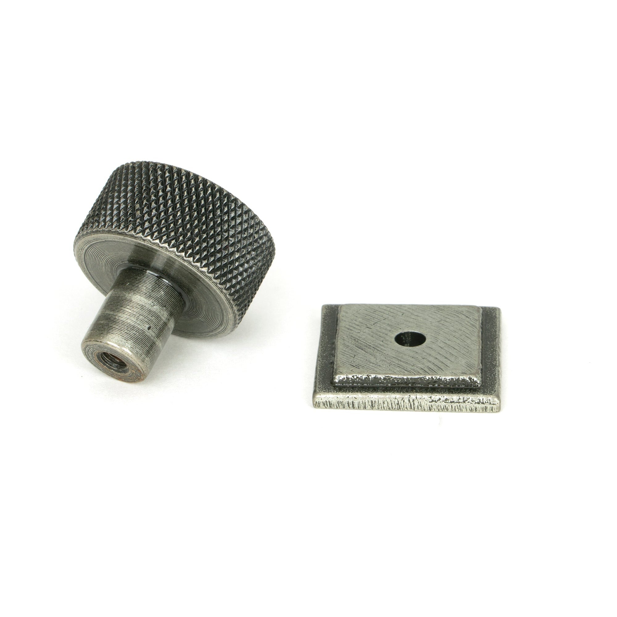 Pewter Brompton Cabinet Knob - 25mm (Square) | From The Anvil-Cabinet Knobs-Yester Home