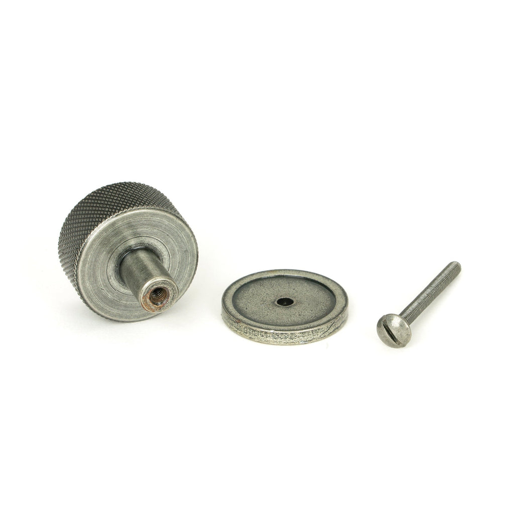 Pewter Brompton Cabinet Knob - 32mm (Plain) | From The Anvil-Cabinet Knobs-Yester Home