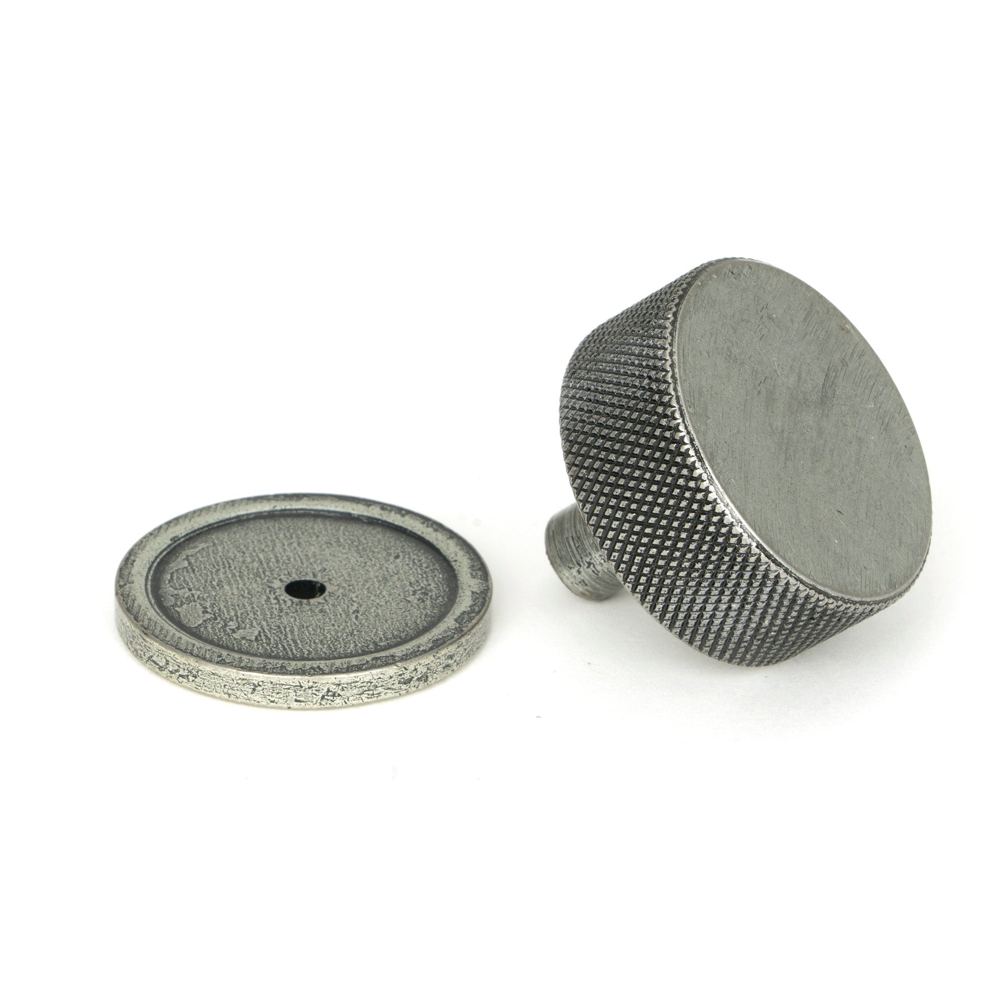 Pewter Brompton Cabinet Knob - 38mm (Plain) | From The Anvil-Cabinet Knobs-Yester Home