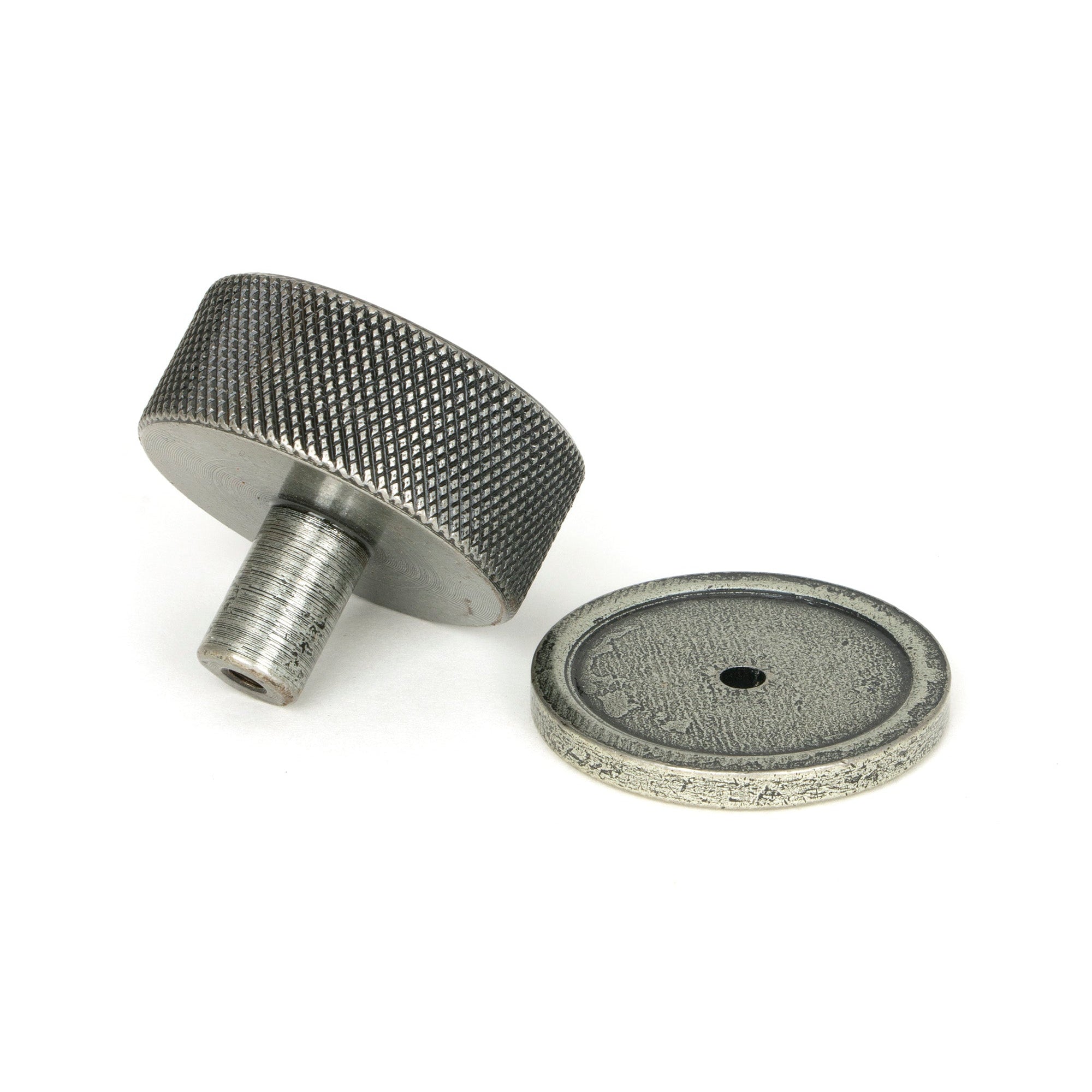 Pewter Brompton Cabinet Knob - 38mm (Plain) | From The Anvil-Cabinet Knobs-Yester Home