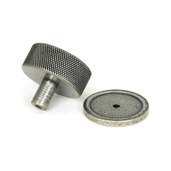 Pewter Brompton Cabinet Knob - 38mm (Plain) | From The Anvil-Cabinet Knobs-Yester Home