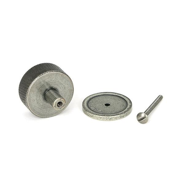 Pewter Brompton Cabinet Knob - 38mm (Plain) | From The Anvil-Cabinet Knobs-Yester Home