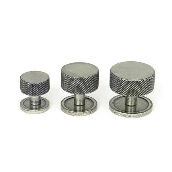 Pewter Brompton Cabinet Knob - 38mm (Plain) | From The Anvil-Cabinet Knobs-Yester Home