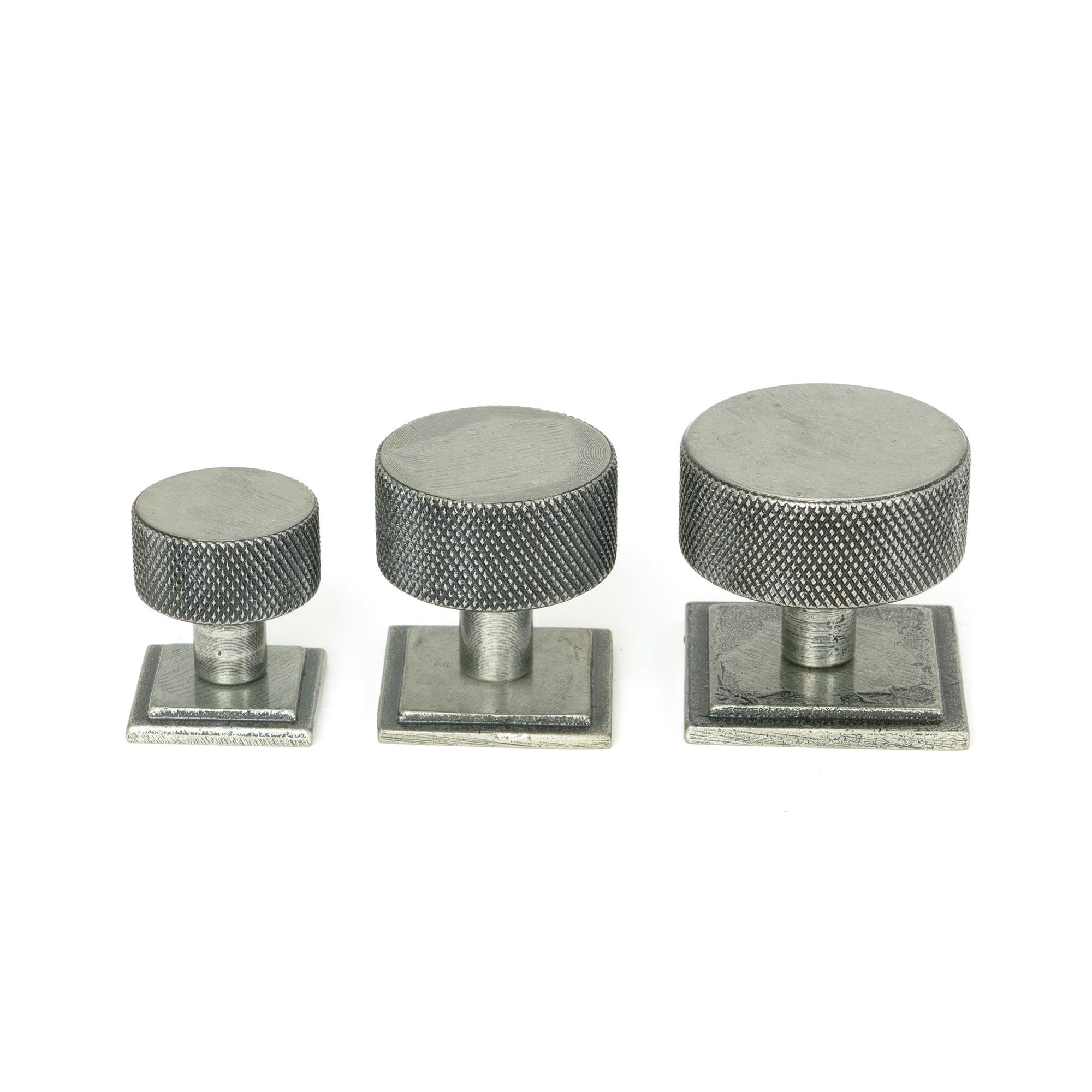 Pewter Brompton Cabinet Knob - 38mm (Square) | From The Anvil - Cabinet Knobs - From The Anvil - Yester Home