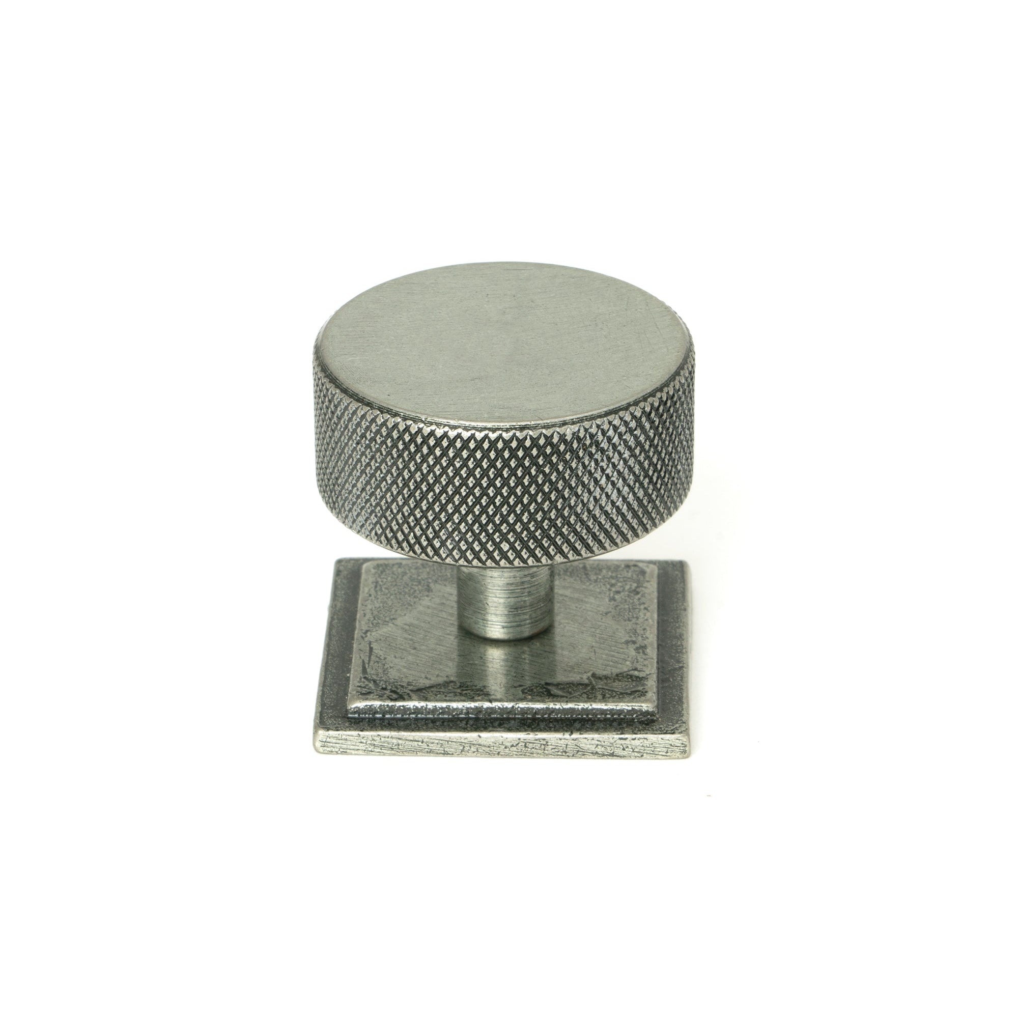 Pewter Brompton Cabinet Knob - 38mm (Square) | From The Anvil-Cabinet Knobs-Yester Home