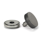 Pewter Brompton Centre Door Knob (Art Deco) | From The Anvil-Centre Door Knobs-Yester Home