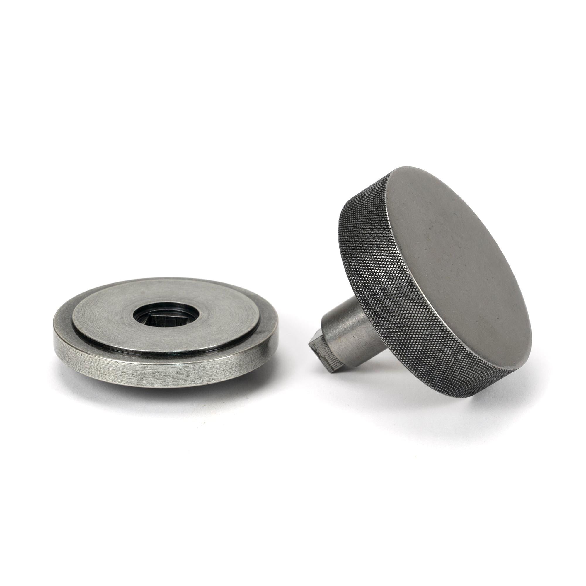 Pewter Brompton Centre Door Knob (Art Deco) | From The Anvil - Centre Door Knobs - From The Anvil - Yester Home