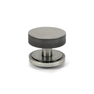 Pewter Brompton Centre Door Knob (Art Deco) | From The Anvil-Centre Door Knobs-Yester Home