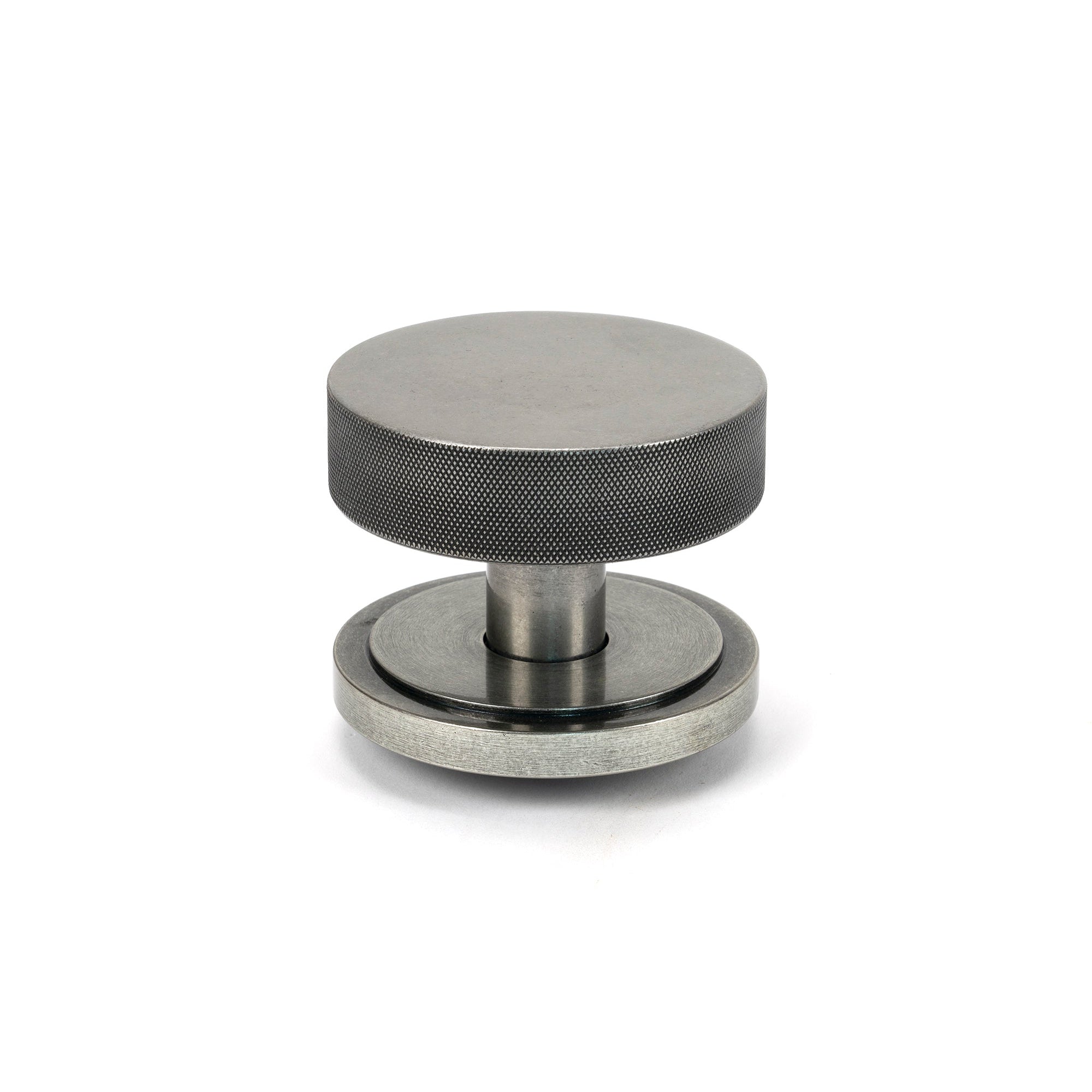 Pewter Brompton Centre Door Knob (Art Deco) | From The Anvil-Centre Door Knobs-Yester Home