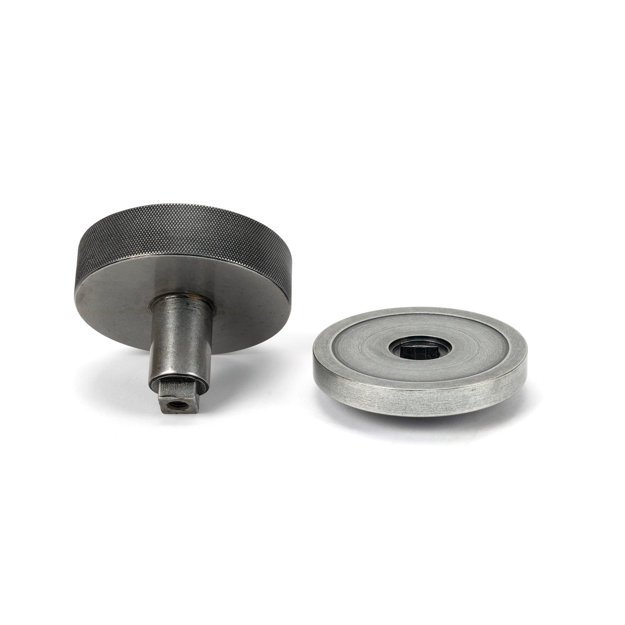 Pewter Brompton Centre Door Knob (Plain) | From The Anvil - Centre Door Knobs - From The Anvil - Yester Home