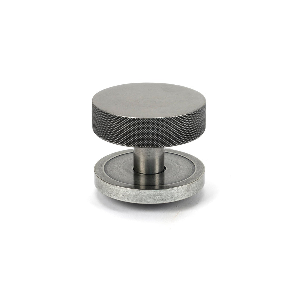 Pewter Brompton Centre Door Knob (Plain) | From The Anvil-Centre Door Knobs-Yester Home