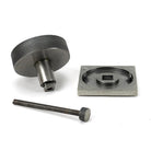 Pewter Brompton Centre Door Knob (Square) | From The Anvil-Centre Door Knobs-Yester Home