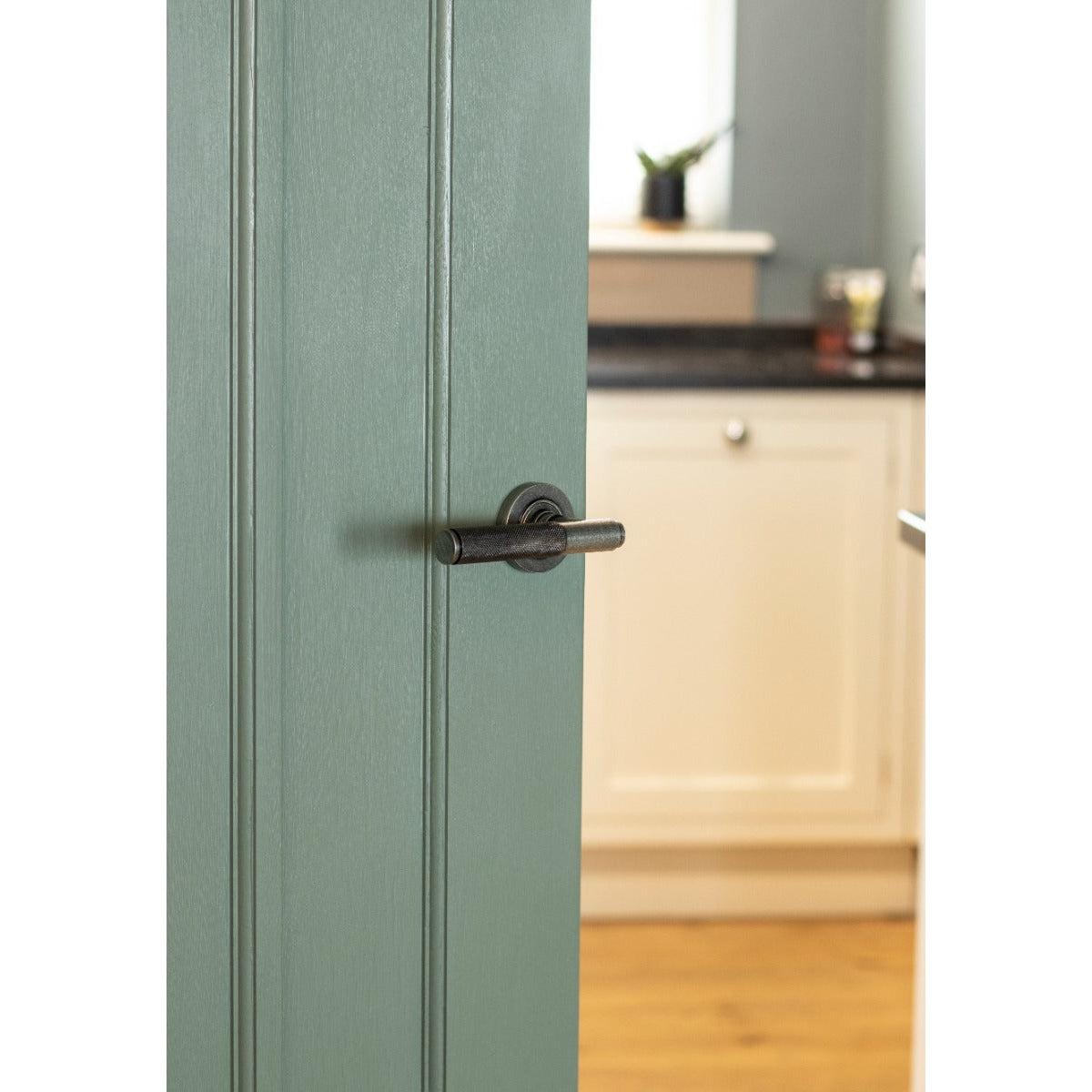 Pewter Brompton Lever on Rose Set (Plain) - Unsprung | From The Anvil-Concealed-Yester Home