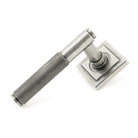 Pewter Brompton Lever on Rose Set (Square) | From The Anvil-Concealed-Yester Home