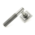 Pewter Brompton Lever on Rose Set (Square) - Unsprung | From The Anvil - Concealed - From The Anvil - Yester Home