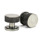 Pewter Brompton Mortice/Rim Knob Set (Art Deco) | From The Anvil - Mortice Knobs - From The Anvil - Yester Home