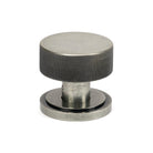 Pewter Brompton Mortice/Rim Knob Set (Art Deco) | From The Anvil - Mortice Knobs - From The Anvil - Yester Home