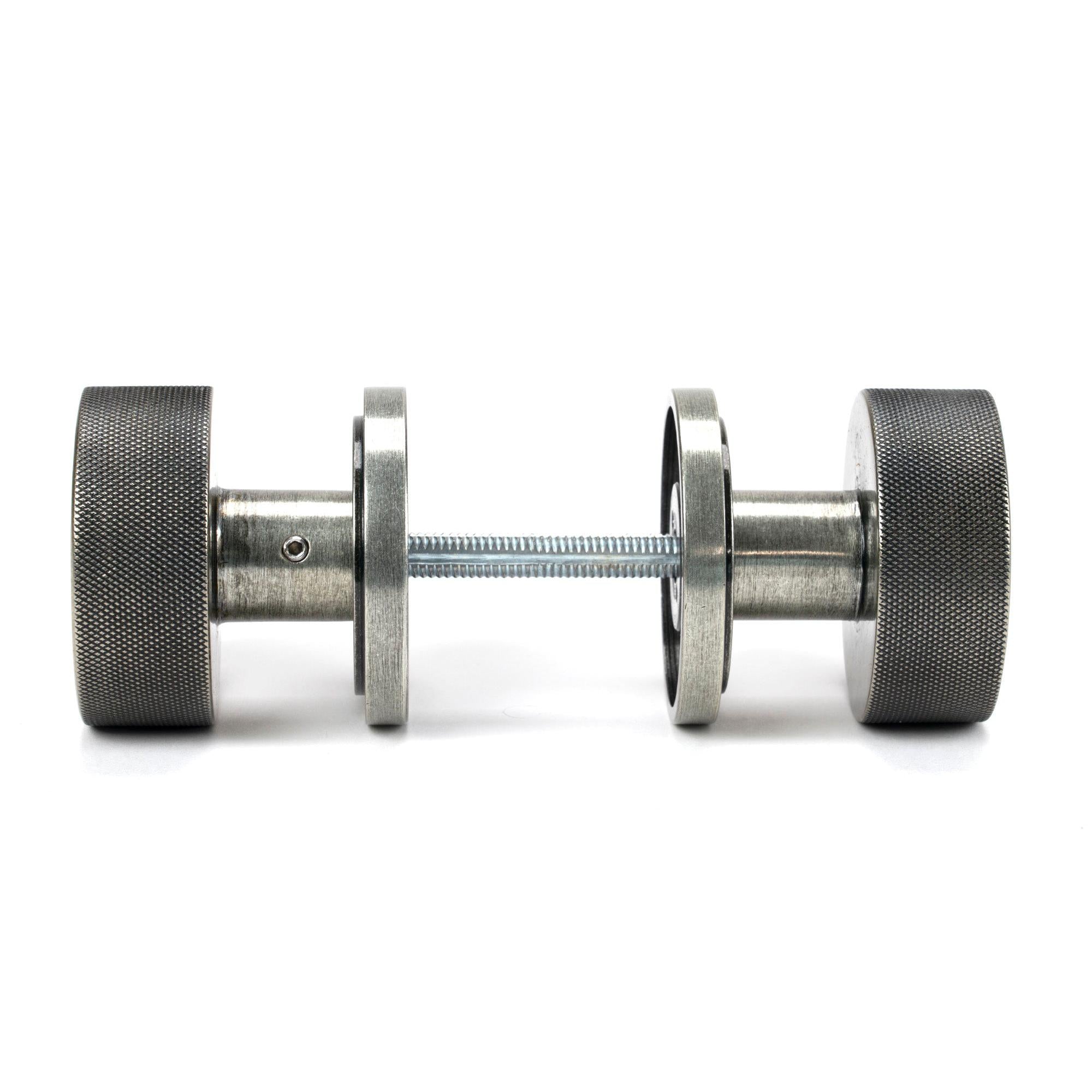 Pewter Brompton Mortice/Rim Knob Set (Art Deco) | From The Anvil - Mortice Knobs - From The Anvil - Yester Home