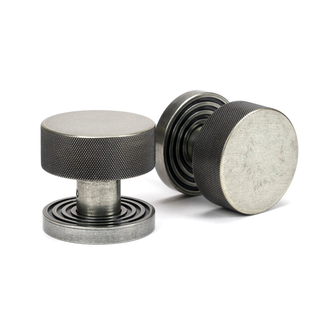 Pewter Brompton Mortice/Rim Knob Set (Beehive) | From The Anvil-Mortice Knobs-Yester Home