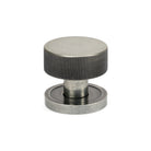 Pewter Brompton Mortice/Rim Knob Set (Plain) | From The Anvil-Mortice Knobs-Yester Home