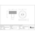 Pewter Brompton Mortice/Rim Knob Set (Plain) | From The Anvil - Mortice Knobs - From The Anvil - Yester Home