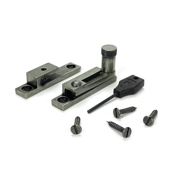 Pewter Brompton Quadrant Fastener - Narrow - Quadrant Fasteners - From The Anvil - Yester Home