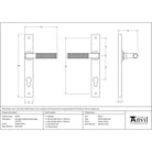 Pewter Brompton Slimline Lever Espag. Lock Set | From The Anvil - Espagnolette - From The Anvil - Yester Home