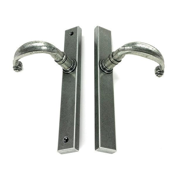Pewter Cottage Slimline Lever Espag. Latch Set | From The Anvil-Espagnolette-Yester Home