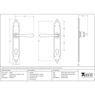 Pewter Cromwell Lever Espag. Lock Set | From The Anvil-Espagnolette-Yester Home