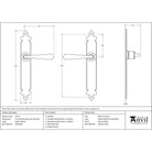 Pewter Cromwell Lever Latch Set | From The Anvil - Lever Latch - From The Anvil - Yester Home