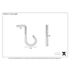 Pewter Cup Hook - Large | From The Anvil-Cup Hooks-Yester Home