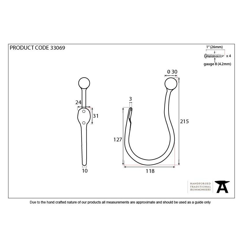 Pewter Curtain Tie Back (pair) | From The Anvil