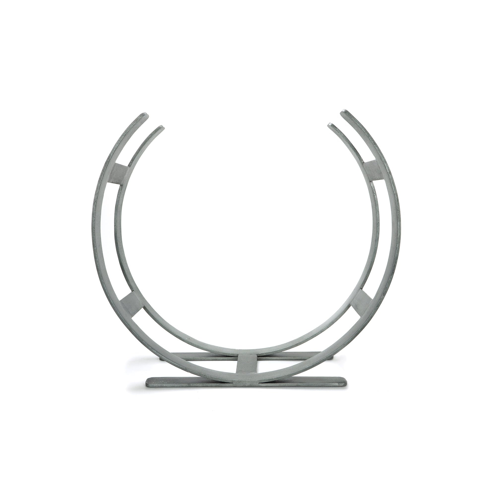 Pewter Curved Log Holder - Large | From The Anvil-Log Holders-Yester Home