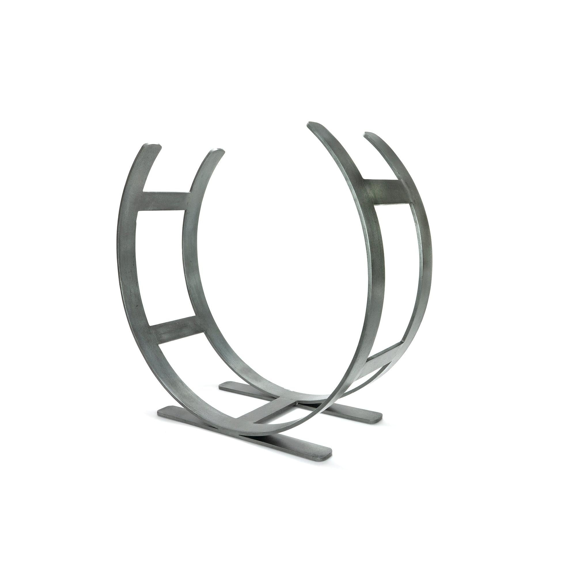 Pewter Curved Log Holder - Large | From The Anvil - Log Holders - From The Anvil - Yester Home