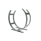 Pewter Curved Log Holder - Large | From The Anvil-Log Holders-Yester Home