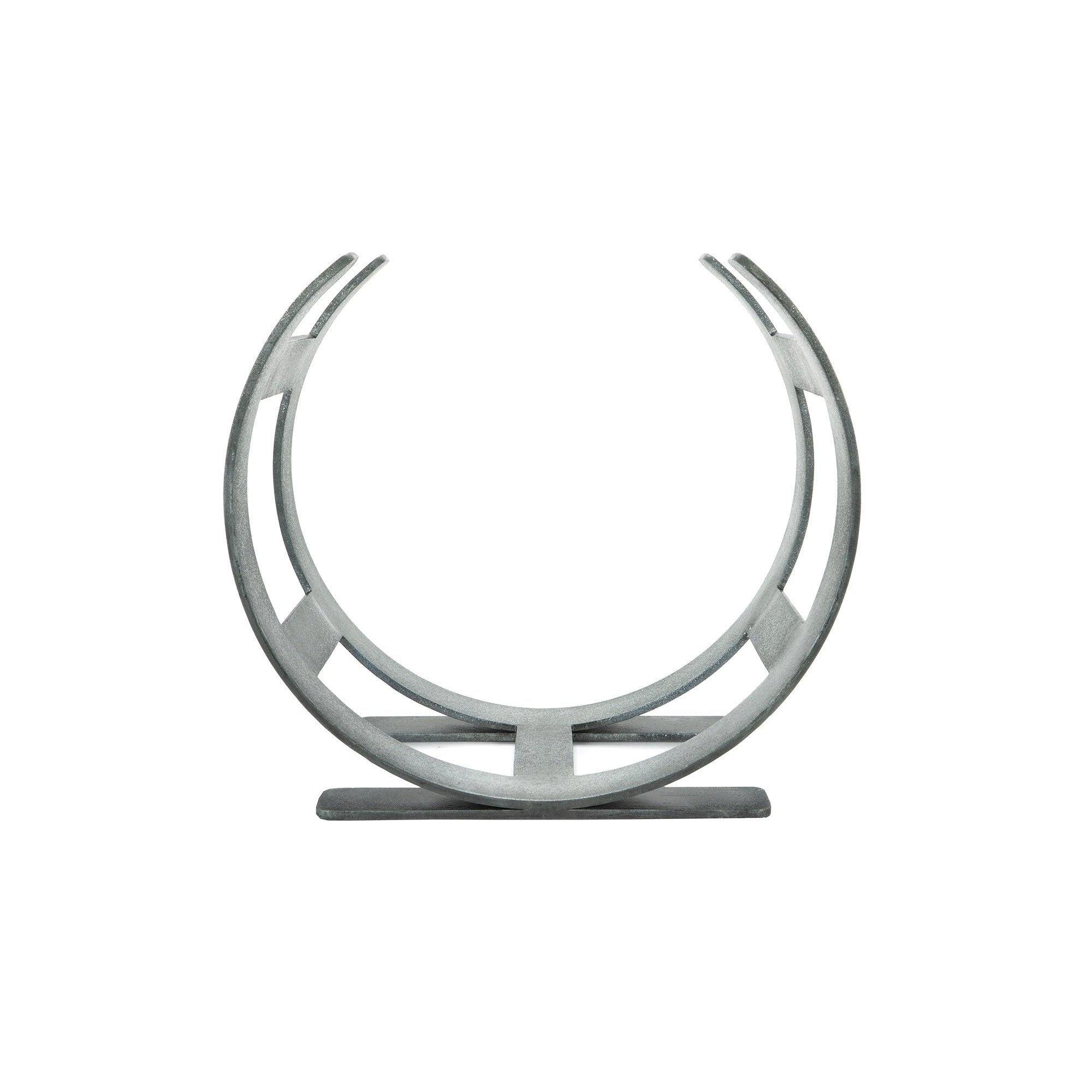 Pewter Curved Log Holder - Small | From The Anvil-Log Holders-Yester Home