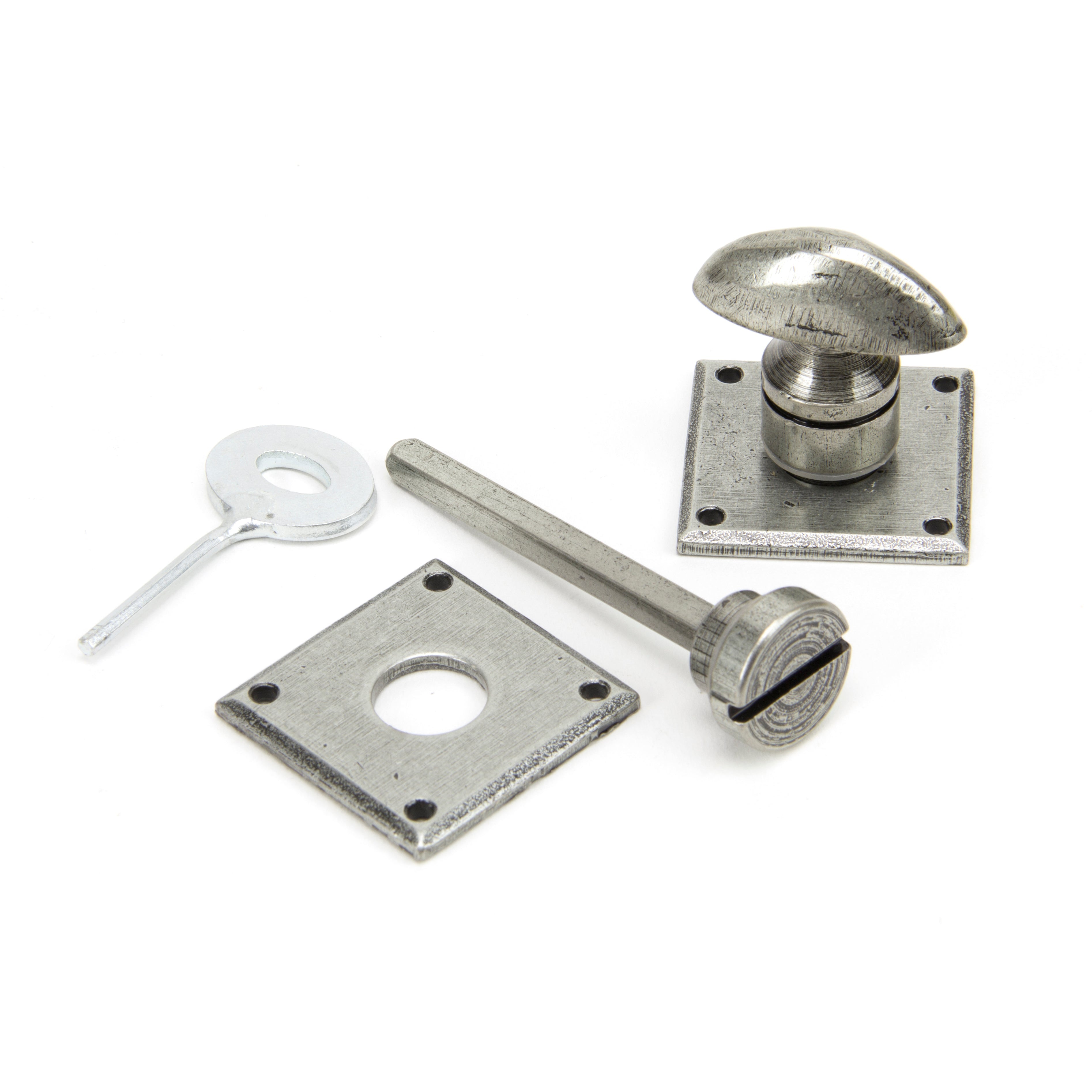 Pewter Diamond Bathroom Thumbturn | From The Anvil-Thumbturns-Yester Home