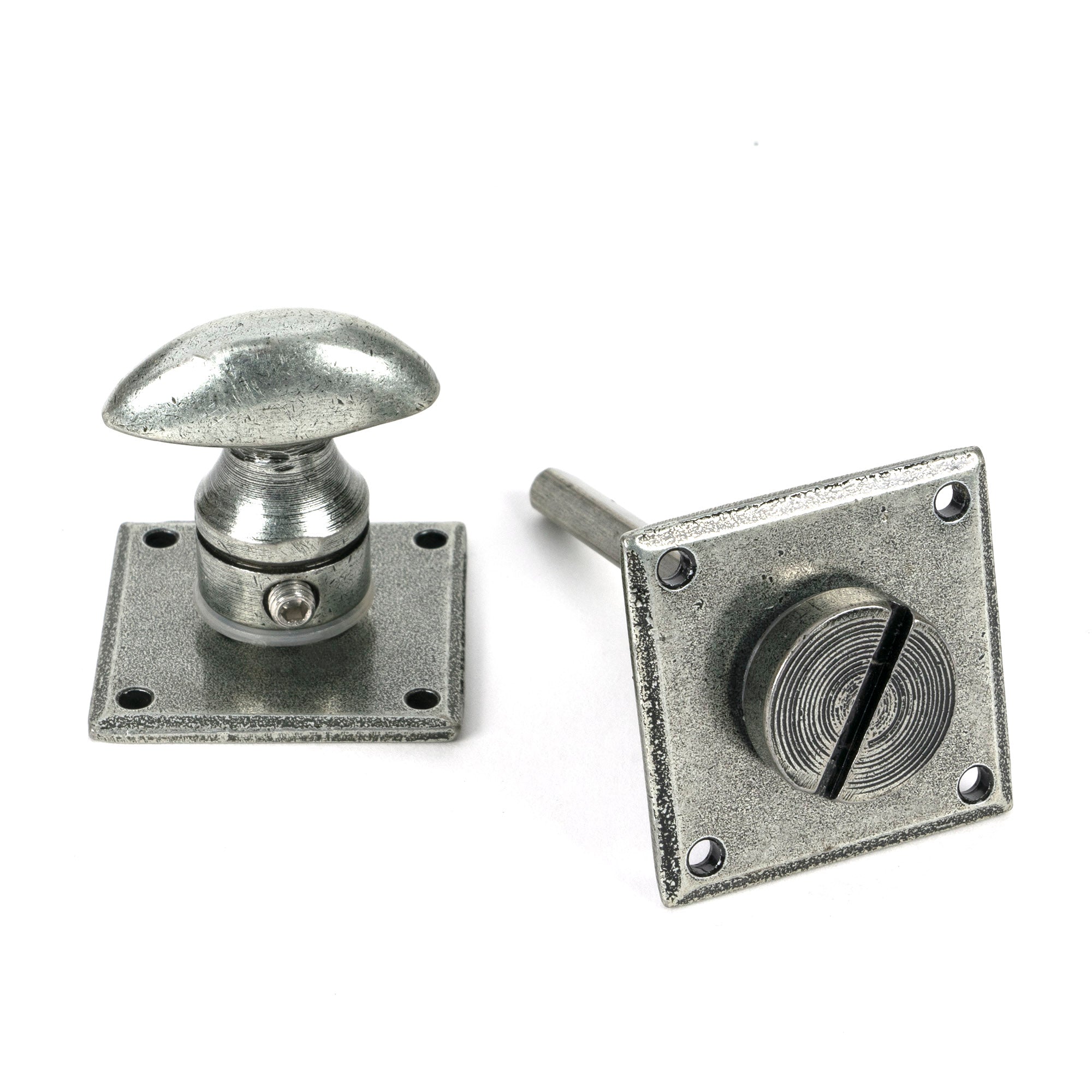 Pewter Diamond Bathroom Thumbturn | From The Anvil - Thumbturns - From The Anvil - Yester Home