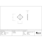 Pewter Diamond Escutcheon | From The Anvil-Escutcheons-Yester Home