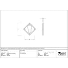 Pewter Diamond Euro Escutcheon | From The Anvil - Euro Escutcheons - From The Anvil - Yester Home