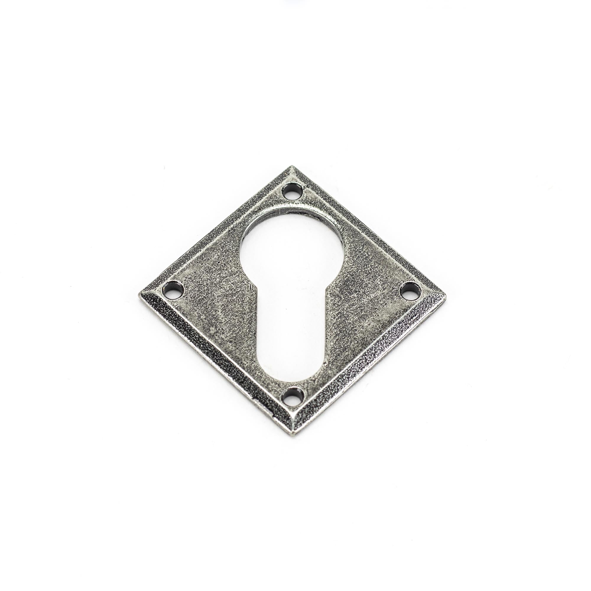 Pewter Diamond Euro Escutcheon | From The Anvil - Euro Escutcheons - From The Anvil - Yester Home