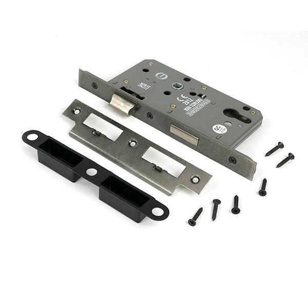 Pewter Euro Din Sash Lock - 60mm Backset/72mm Centre - Euro Locks - From The Anvil - Yester Home