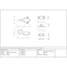 Pewter Fanlight Catch with two Keeps | From The Anvil - Fanlight Catches - From The Anvil - Yester Home