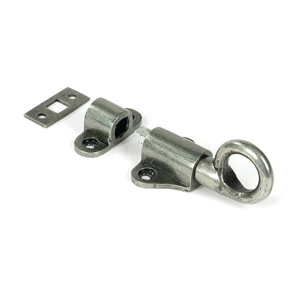Pewter Fanlight Catch with two Keeps | From The Anvil-Fanlight Catches-Yester Home